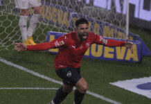 Silvio-Romero-Gol-vs-Racing-Liga-Profesional-Libertadores-de-América-Números-Rojos-Racha