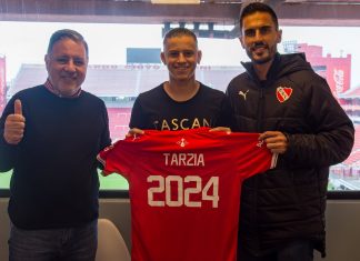 Diego-Tarzia-Fabián-Doman-Juan-Marconi-Independiente-Contrato-Firma