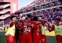 Festejo gol Independiente