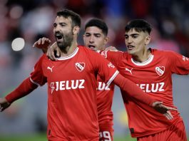 Cauteruccio Braian Martinez Kevin Lopez festejo gol Independiente