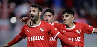 Cauteruccio Braian Martinez Kevin Lopez festejo gol Independiente