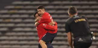 Festejo gol Independiente Montiel Avalos