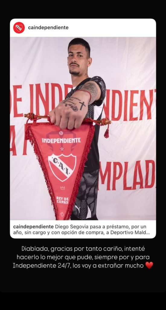 Diego Segovia despedida instagram