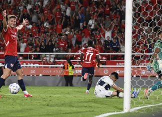 Matías Giménez Álvaro Angulo festejo Independiente Gimnasia La Plata