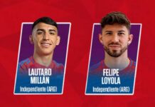 Millán y Loyola convocados en Chile: problemas para Quinteros millan-loyola-chile