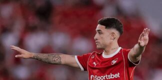 Montiel, desgarro y 21 días afuera Santiago Montiel Independiente