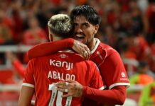 10 años después volvió a ganarle a Lanús en casa abaldo-lomonaco-independiente-lanus-festejo-apertura-2026