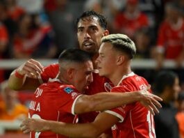 Victoria en casa zabala-avalos-abaldo-independiente-lanus-festejo-apertura-2026