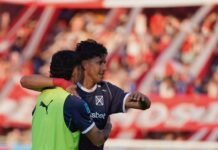8 años después, Meza volvió al gol con el Rojo Maximiliano Meza Independiente festejo Unión (1)
