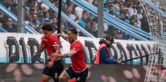Maximiliano Meza Independiente Racing festejo